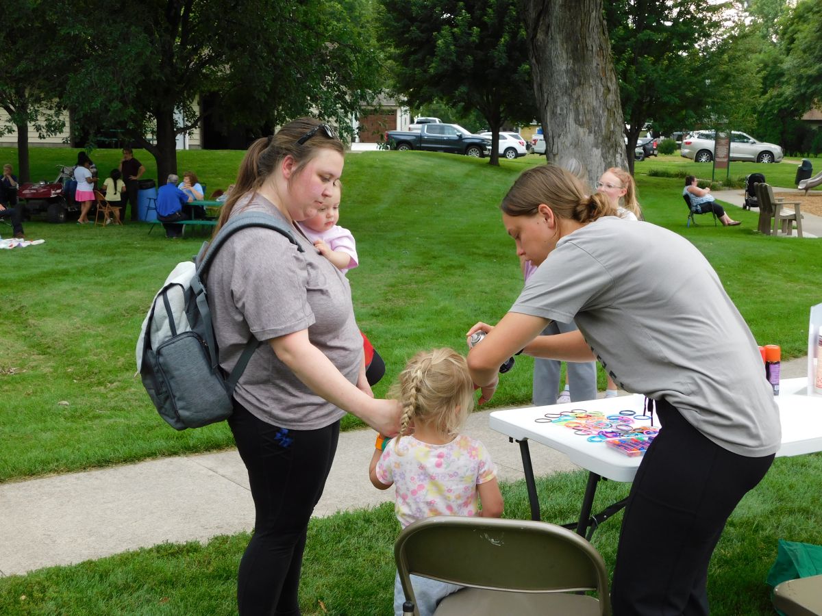 Girl Painting Hair and Face